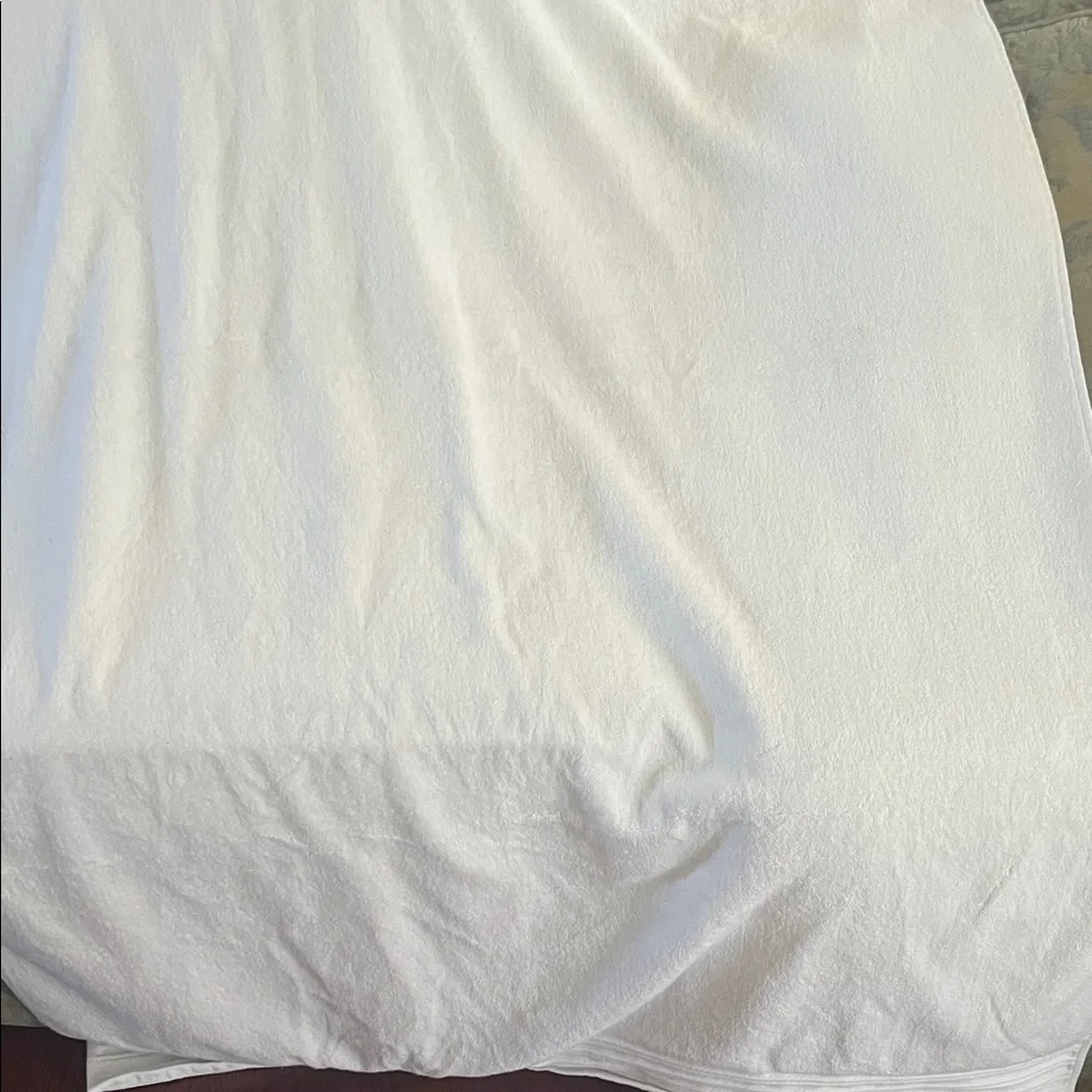 Bianca White Textured beach towel 38 by 64 inches